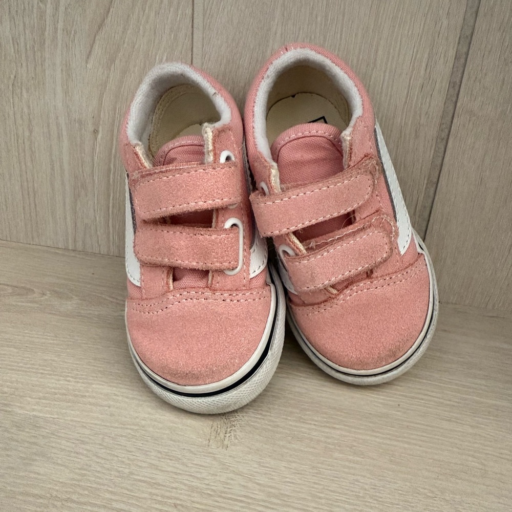 Vans Pink and White Velcro Sneakers - Picture 5 of 5